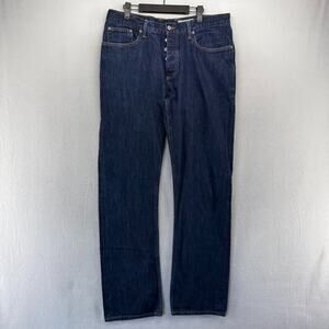 Gustin Jeans Men's 37 FITS 34x34 Blue Dark Raw Japanese Selvedge Denim Usa Made